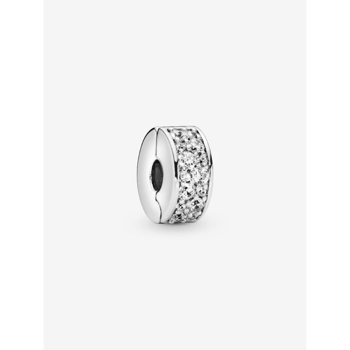 Pandora Sterling Silver Clear Pave Clip Charm Image 1