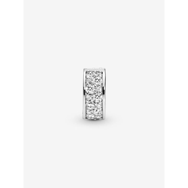 Pandora Sterling Silver Clear Pave Clip Charm Image 4