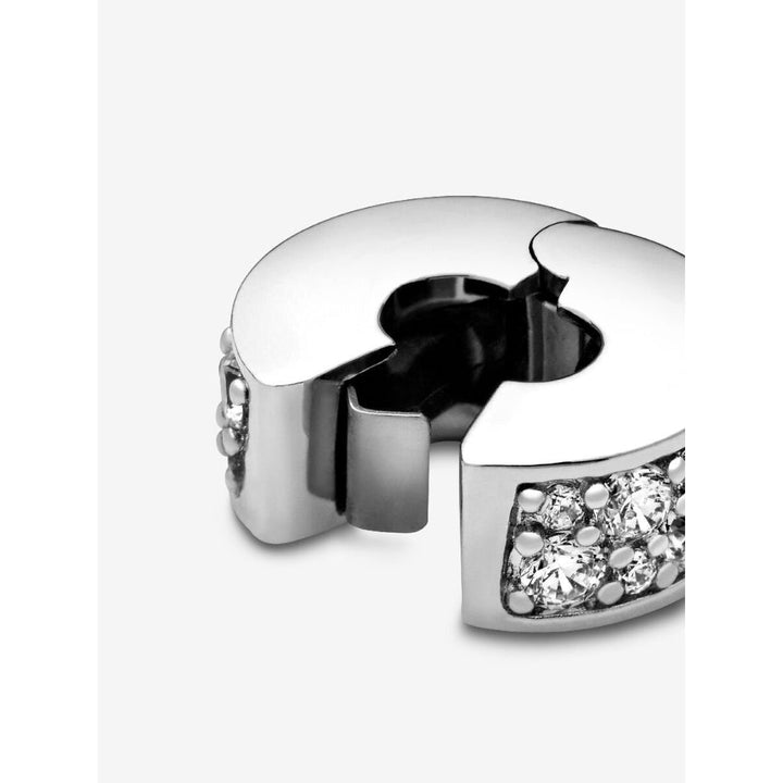 Pandora Sterling Silver Clear Pave Clip Charm Image 6