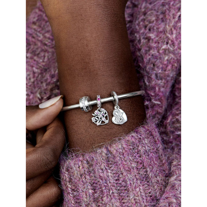 Pandora Sterling Silver Clear Sparkling Row Clip Charm Image 4