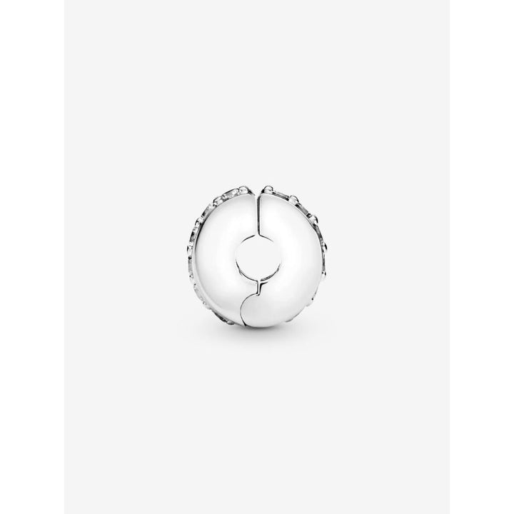 Pandora Sterling Silver Clear Sparkling Row Clip Charm Image 6