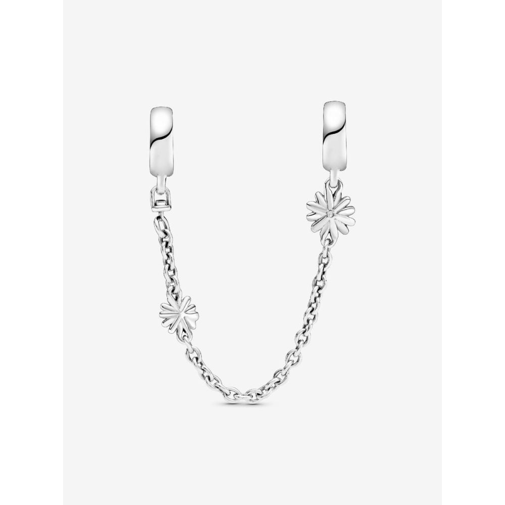 Pandora Sterling Silver Daisy Flower Safety Chain Charm Image 3