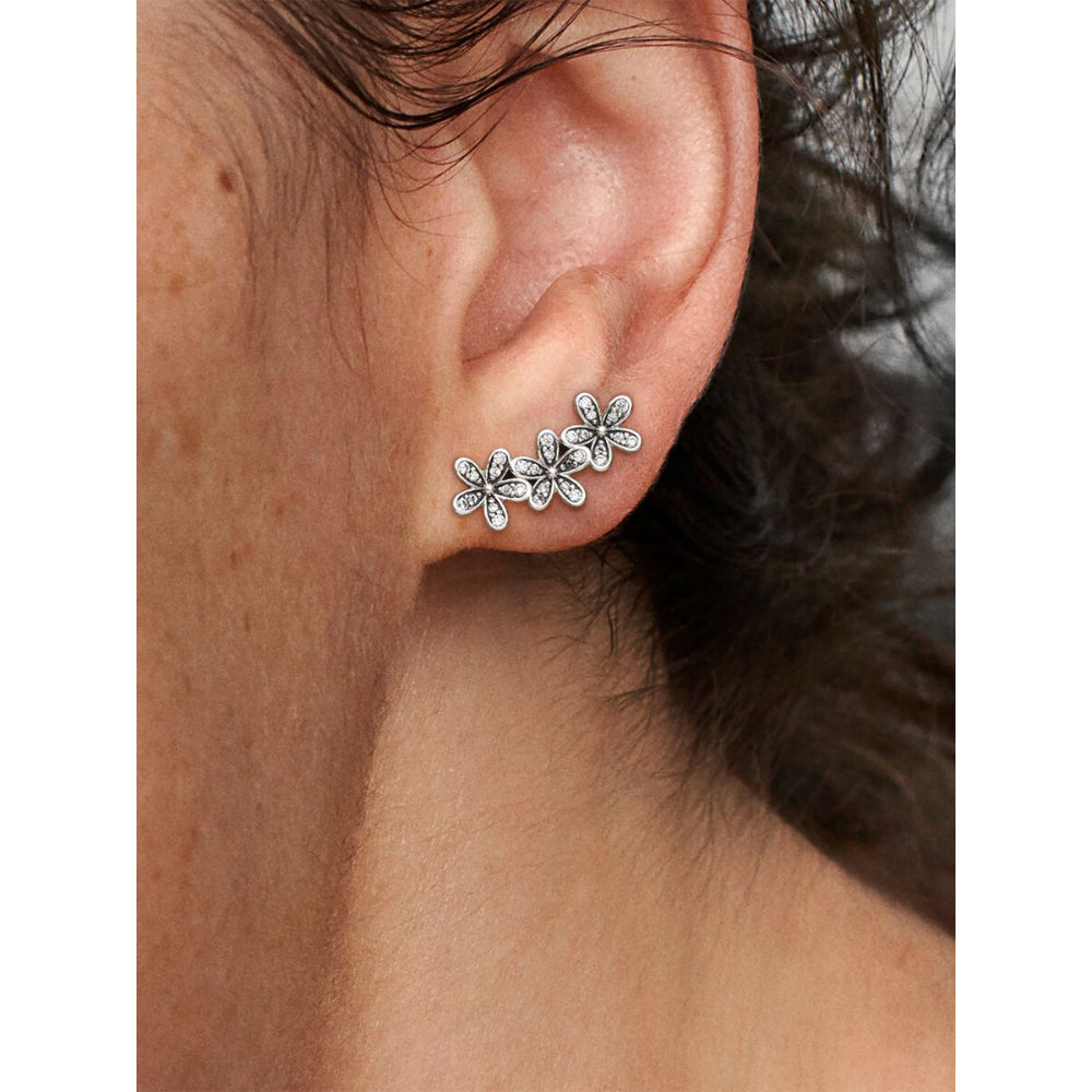 Pandora Sterling Silver Daisy Flower Stud Earrings Image 2