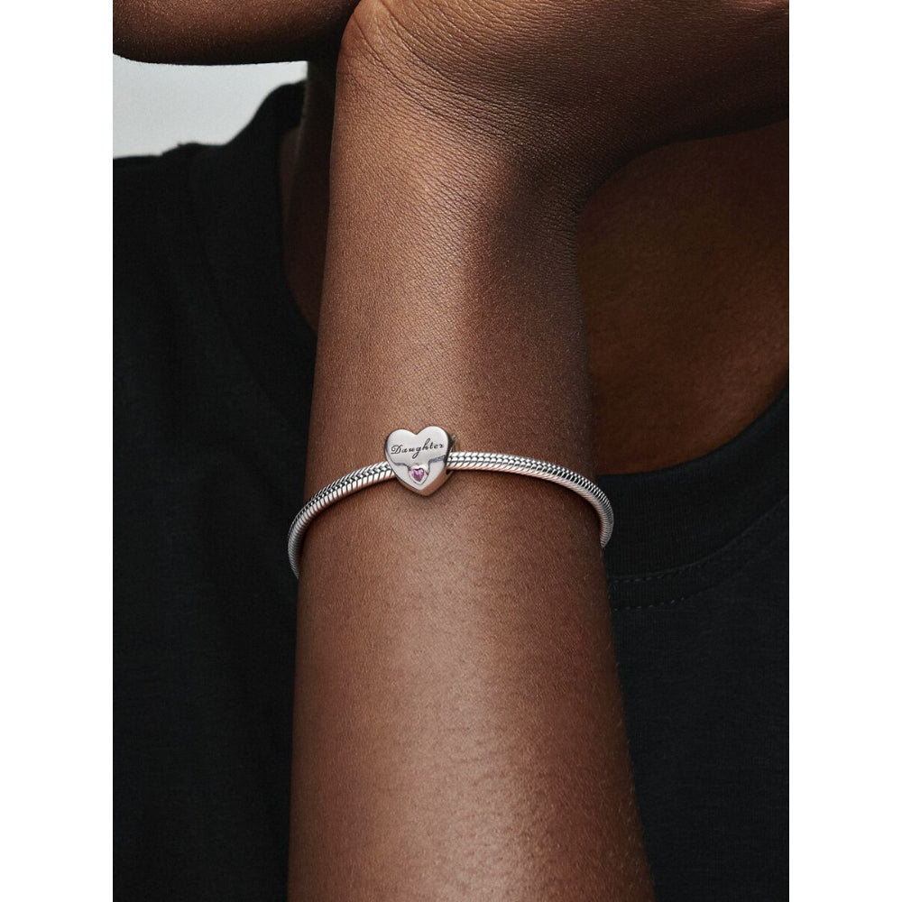 Pandora Sterling Silver Daughter Heart Charm Image 2