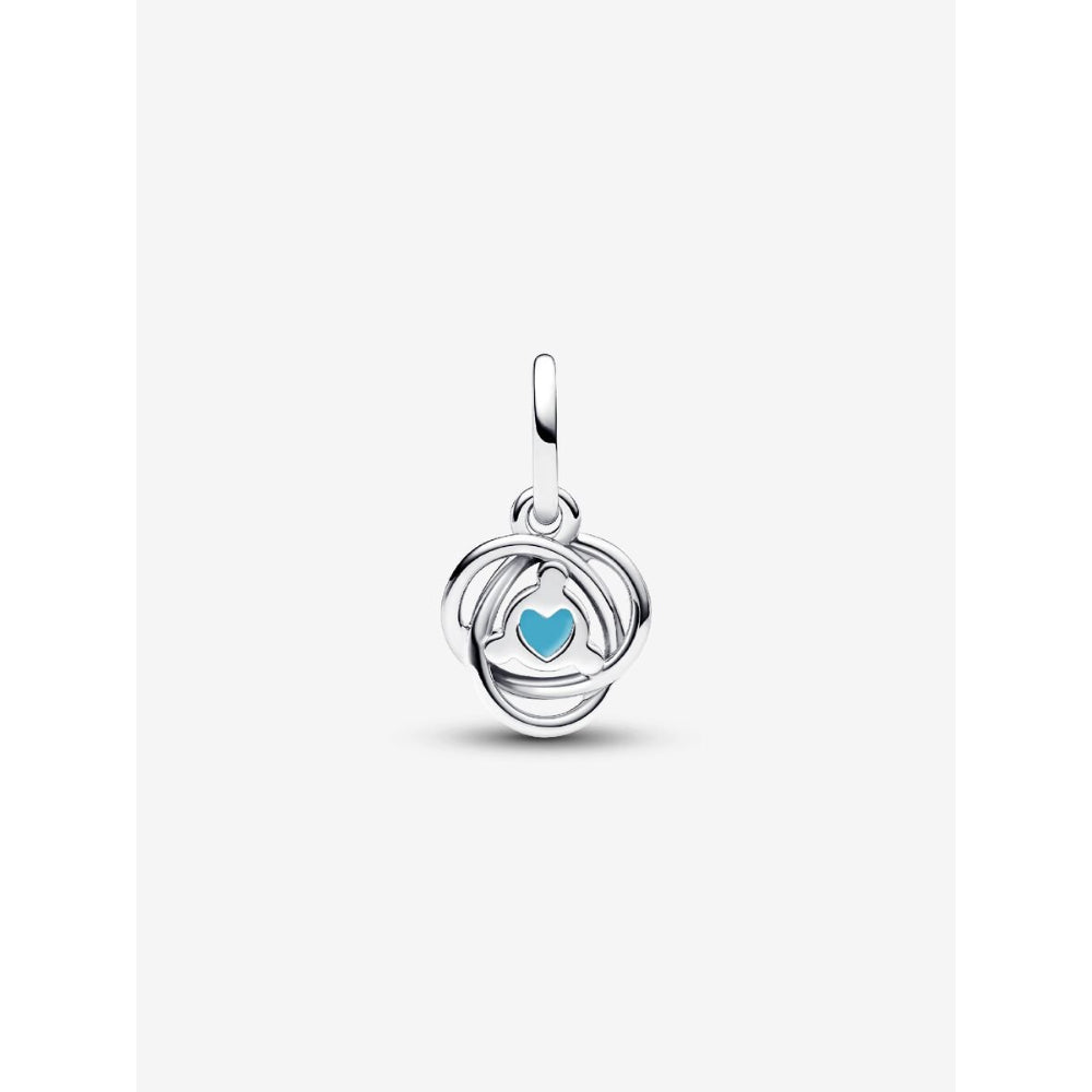 Pandora Sterling Silver December Birthstone Blue Eternity Circle Dangle Charm Image 6