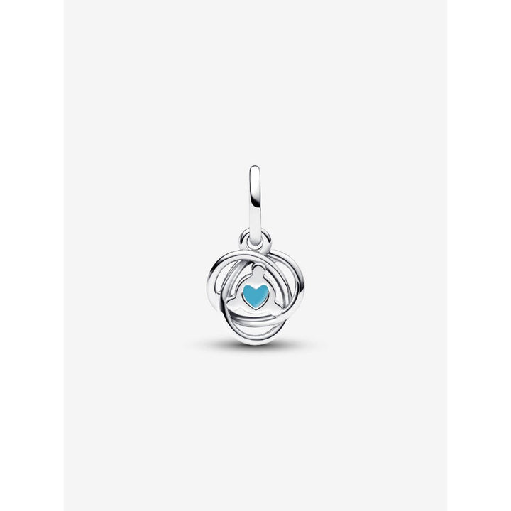 Pandora Sterling Silver December Birthstone Blue Eternity Circle Dangle Charm Image 6