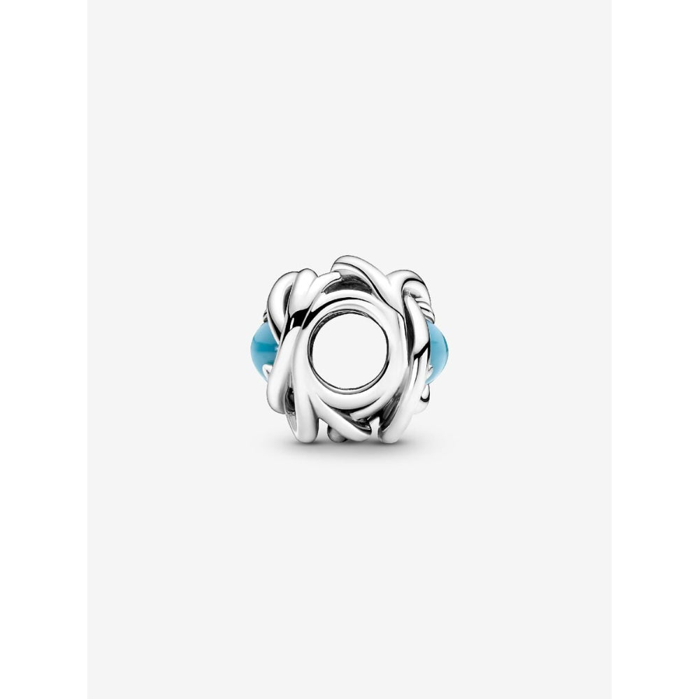 Pandora Sterling Silver December Birthstone Eternity Circle Charm Image 4