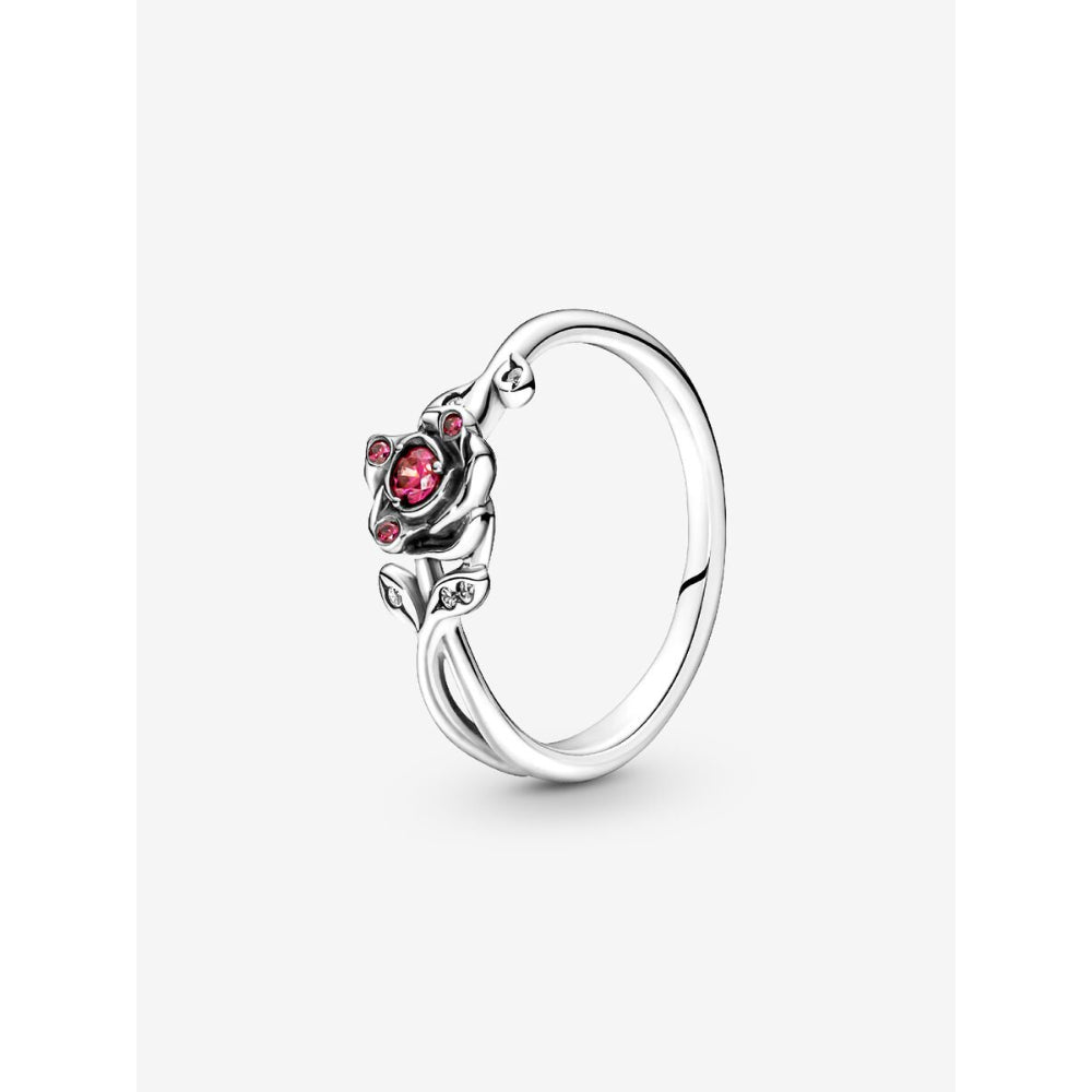 Pandora Sterling Silver Disney Beauty and The Beast Rose Ring Image 1