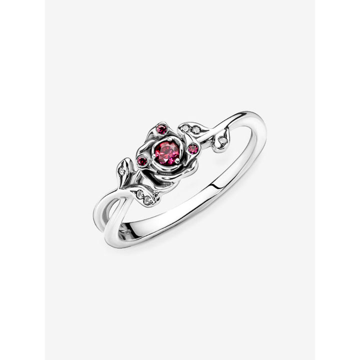 Pandora Sterling Silver Disney Beauty and The Beast Rose Ring Image 6