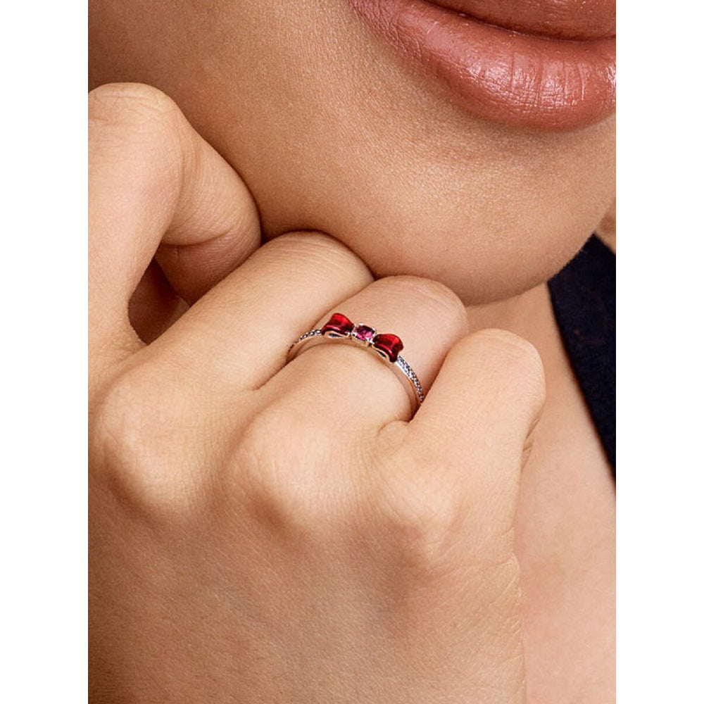 Pandora Sterling Silver Disney Princess Snow White Bow Ring Image 2