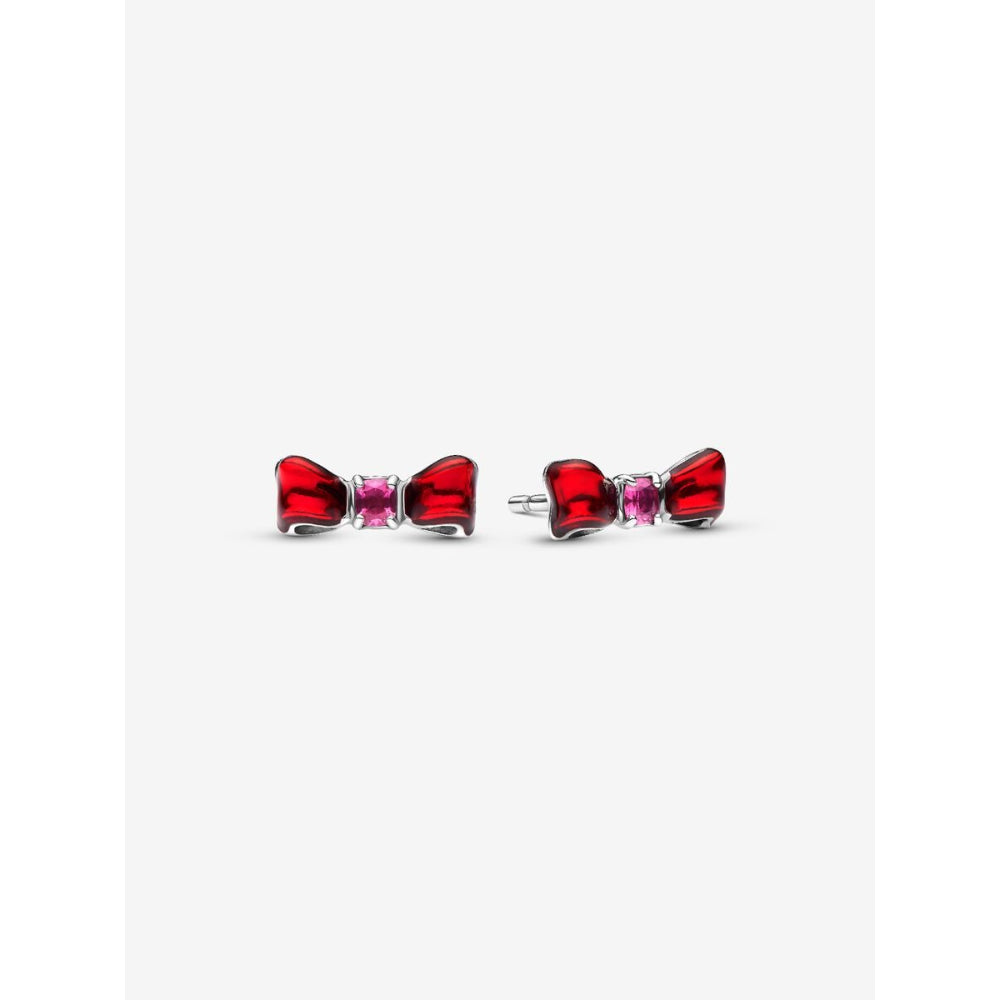 Pandora Sterling Silver Disney Snow White Bow Stud Earrings Image 1