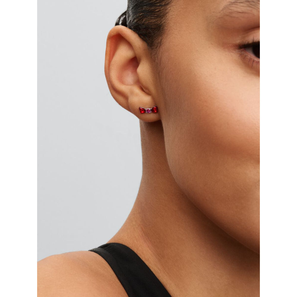 Pandora Sterling Silver Disney Snow White Bow Stud Earrings Image 3