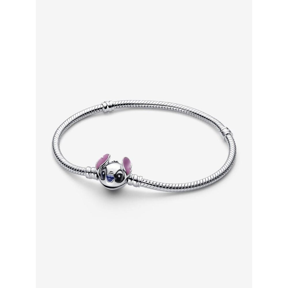 Pandora Sterling Silver Disney Stitch Snake Chain Bracelet Image 1
