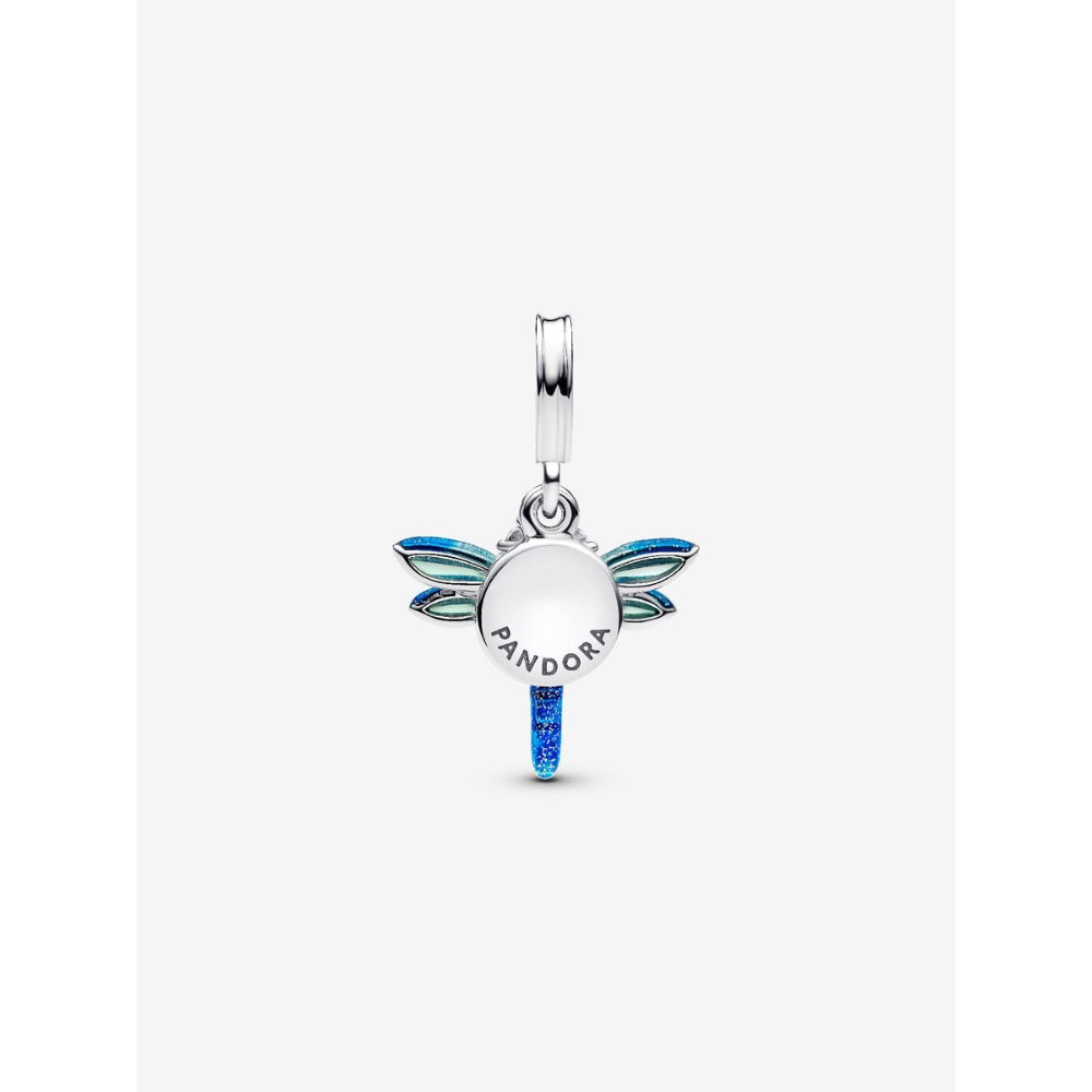 Pandora Sterling Silver Dragonfly Double Dangle Charm Image 5