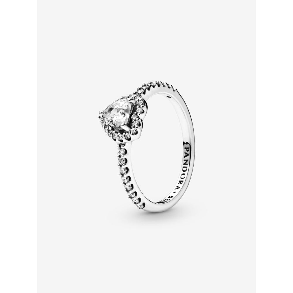 Pandora Sterling Silver Elevated Heart Ring Image 1