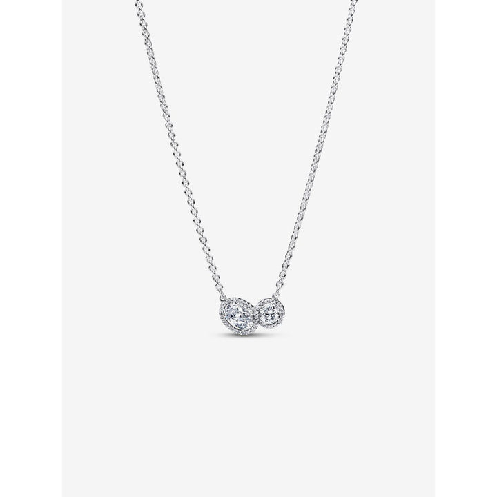 Pandora Sterling Silver Embracing Halo Necklace Image 1