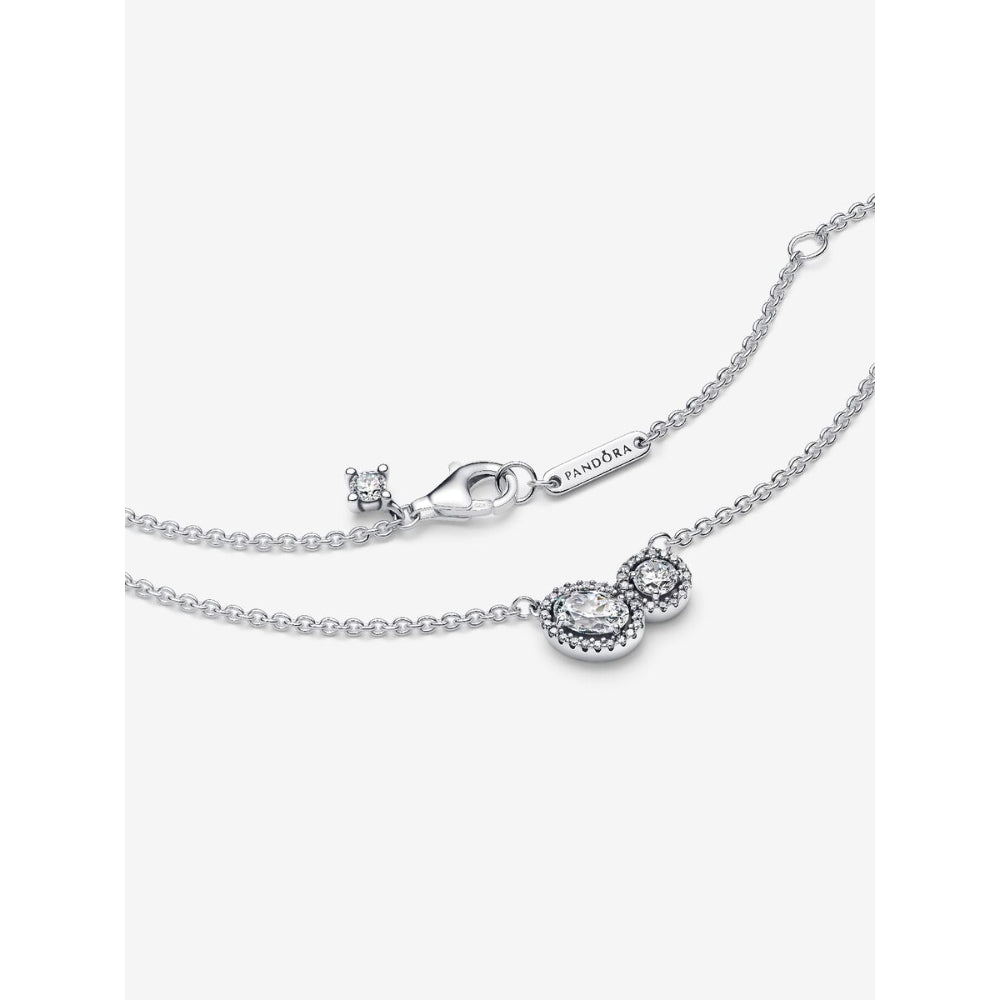Pandora Sterling Silver Embracing Halo Necklace Image 5
