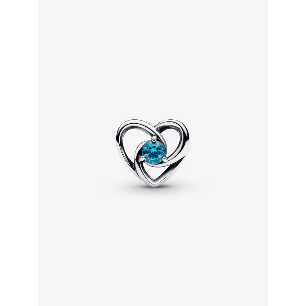 Pandora Sterling Silver Entwined Heart & Stones Charm Image 3