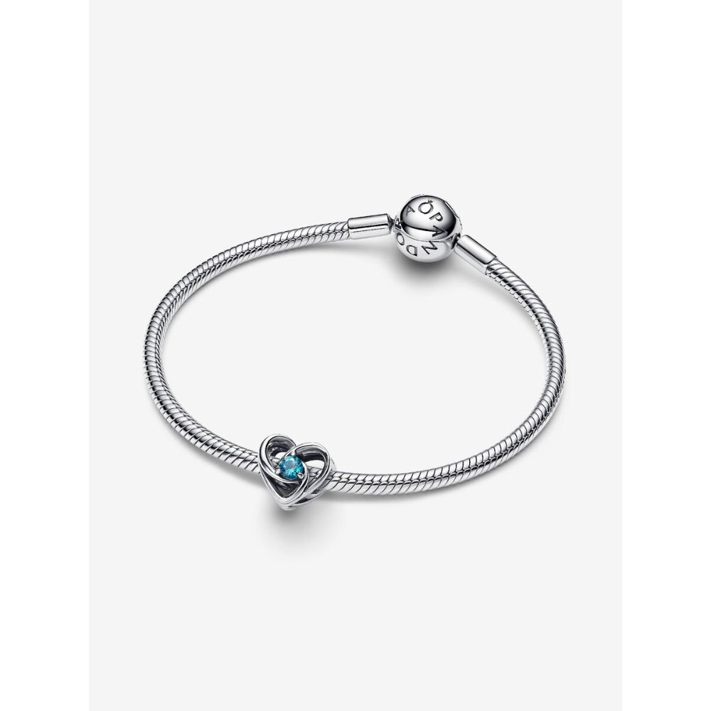 Pandora Sterling Silver Entwined Heart & Stones Charm Image 4