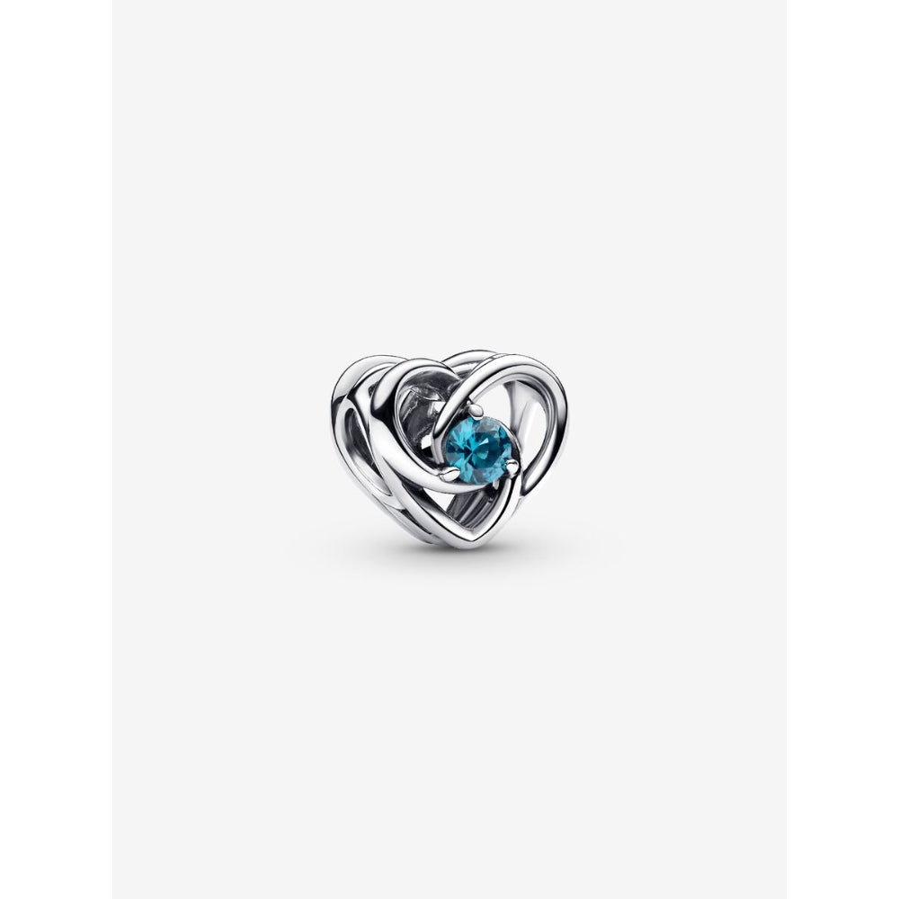 Pandora Sterling Silver Entwined Heart & Stones Charm Image 1