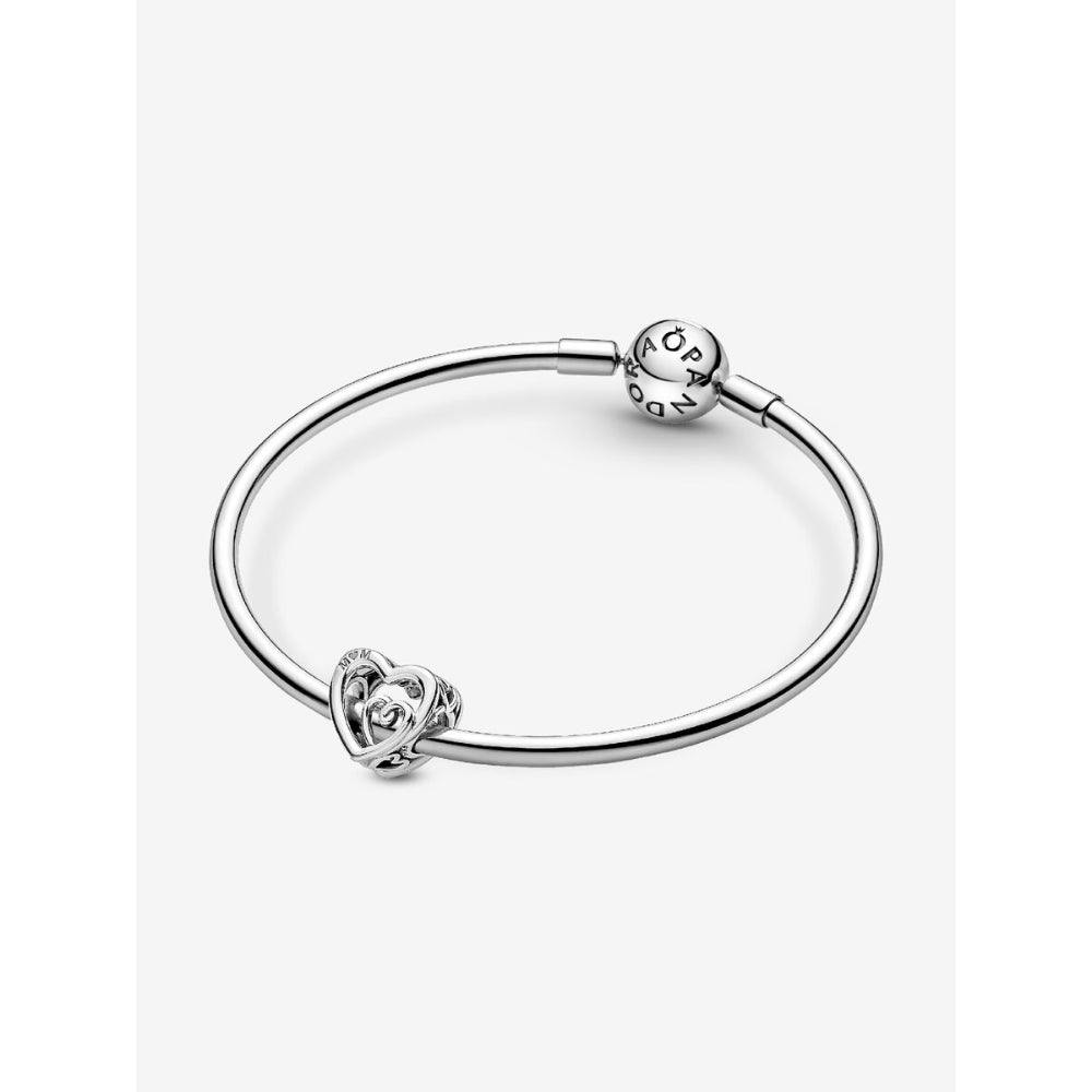 Pandora Sterling Silver Entwined Infinite Hearts Charm Image 6