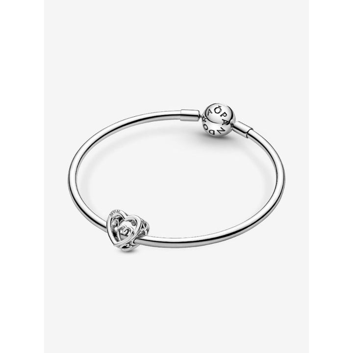Pandora Sterling Silver Entwined Infinite Hearts Charm Image 6