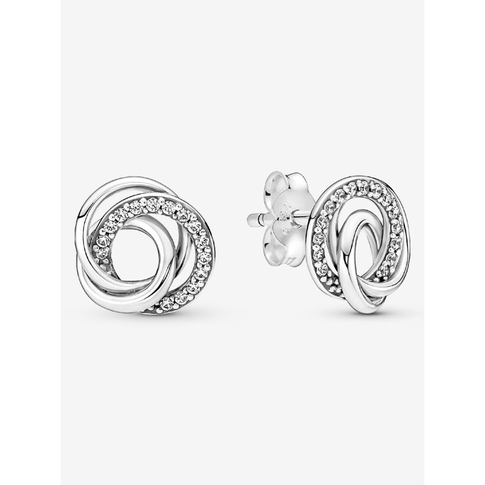 Pandora Sterling Silver Family Always Encircled Stud Earrings Image 1