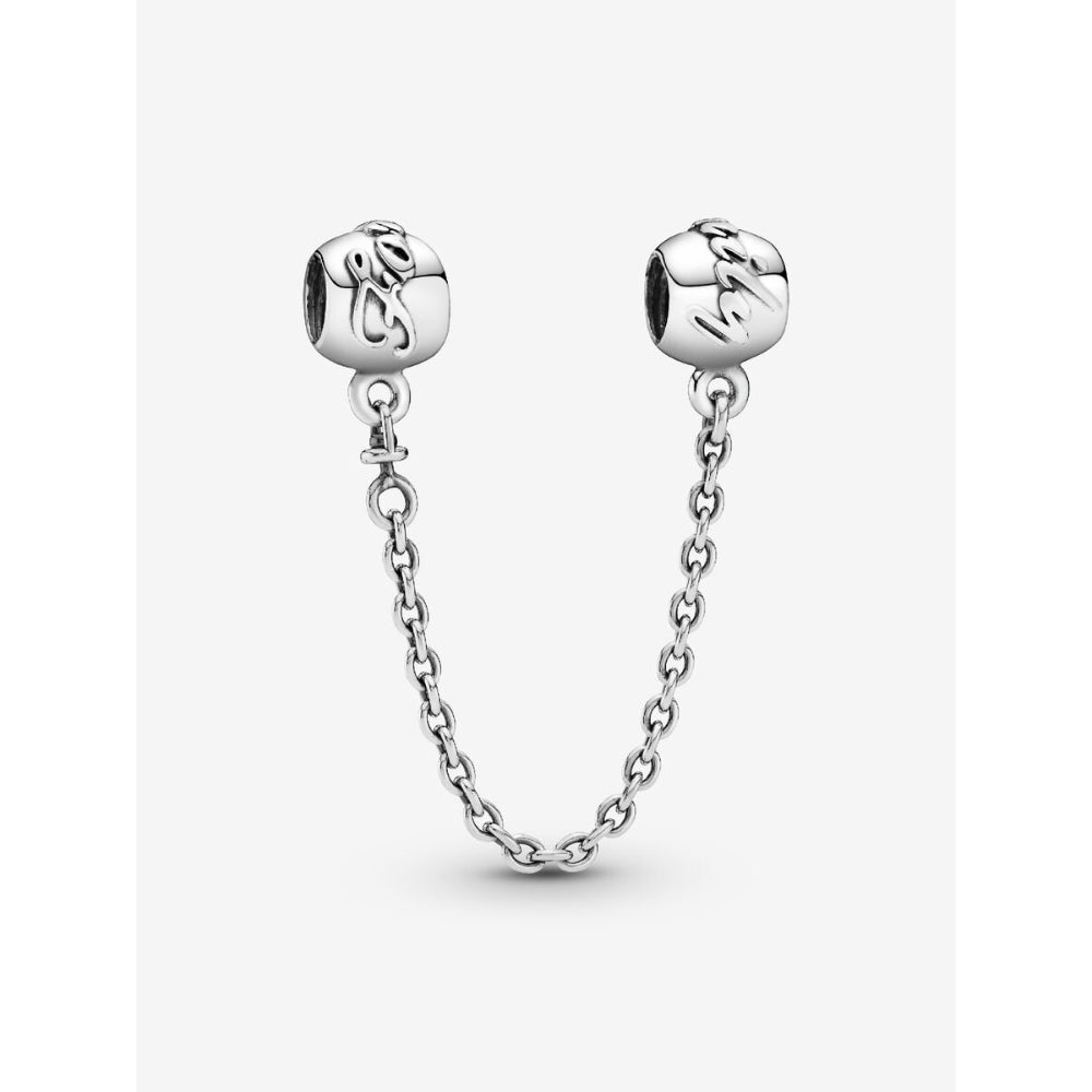 Pandora Sterling Silver Family Forever Safety Chain Charm Image 1