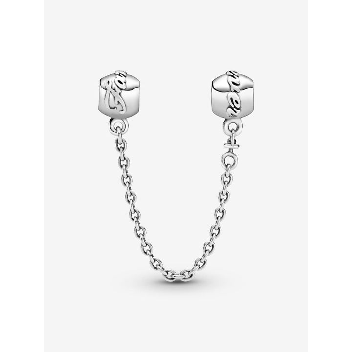 Pandora Sterling Silver Family Forever Safety Chain Charm Image 3