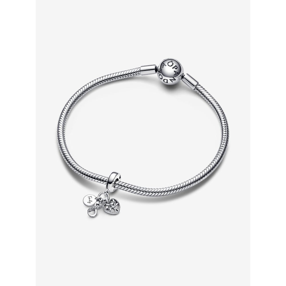 Pandora Sterling Silver Family Infinity Triple Dangle Charm Image 4