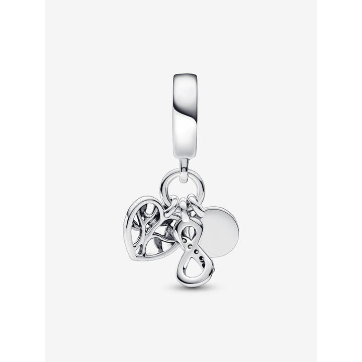 Pandora Sterling Silver Family Infinity Triple Dangle Charm Image 5