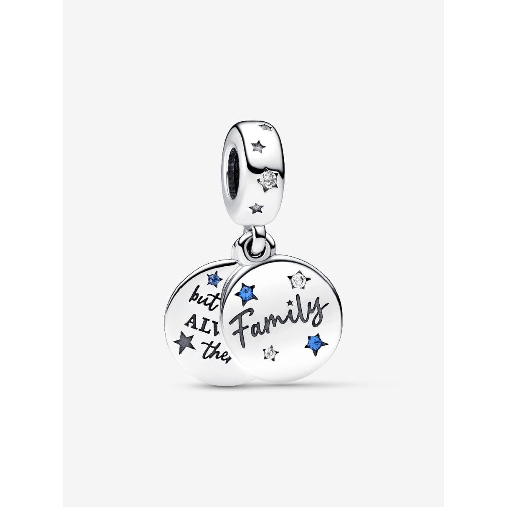 Pandora Sterling Silver Family Love Double Dangle Charm Image 1