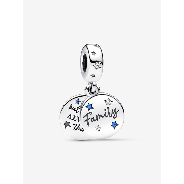 Pandora Sterling Silver Family Love Double Dangle Charm Image 1