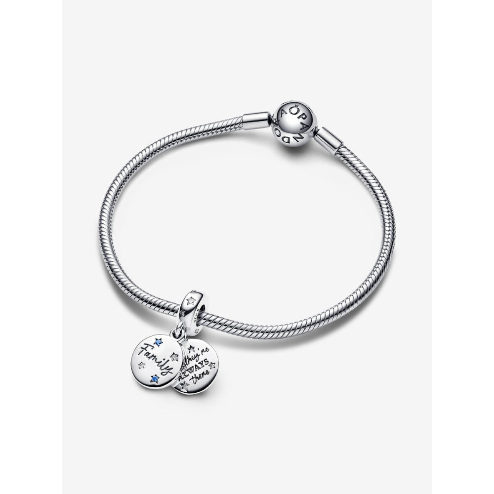 Pandora Sterling Silver Family Love Double Dangle Charm Image 5