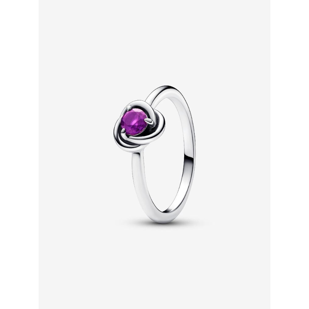 Pandora Sterling Silver February Birthstone Eternity Circle Ring Image 1