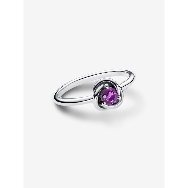 Pandora Sterling Silver February Birthstone Eternity Circle Ring Image 4