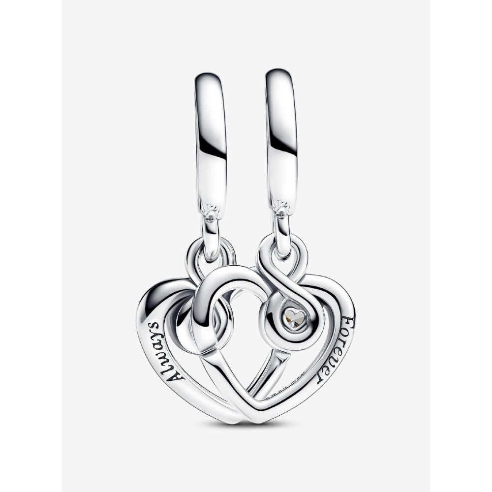 Pandora Sterling Silver Forever & Always Splittable Dangle Charm Image 4
