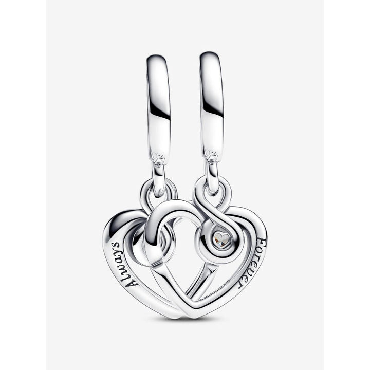 Pandora Sterling Silver Forever & Always Splittable Dangle Charm Image 4