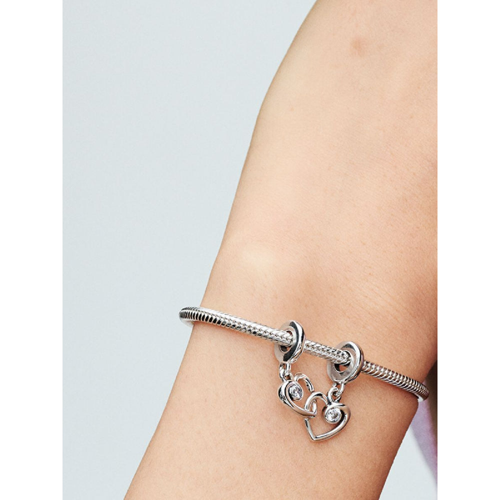 Pandora Sterling Silver Forever & Always Splittable Dangle Charm Image 2
