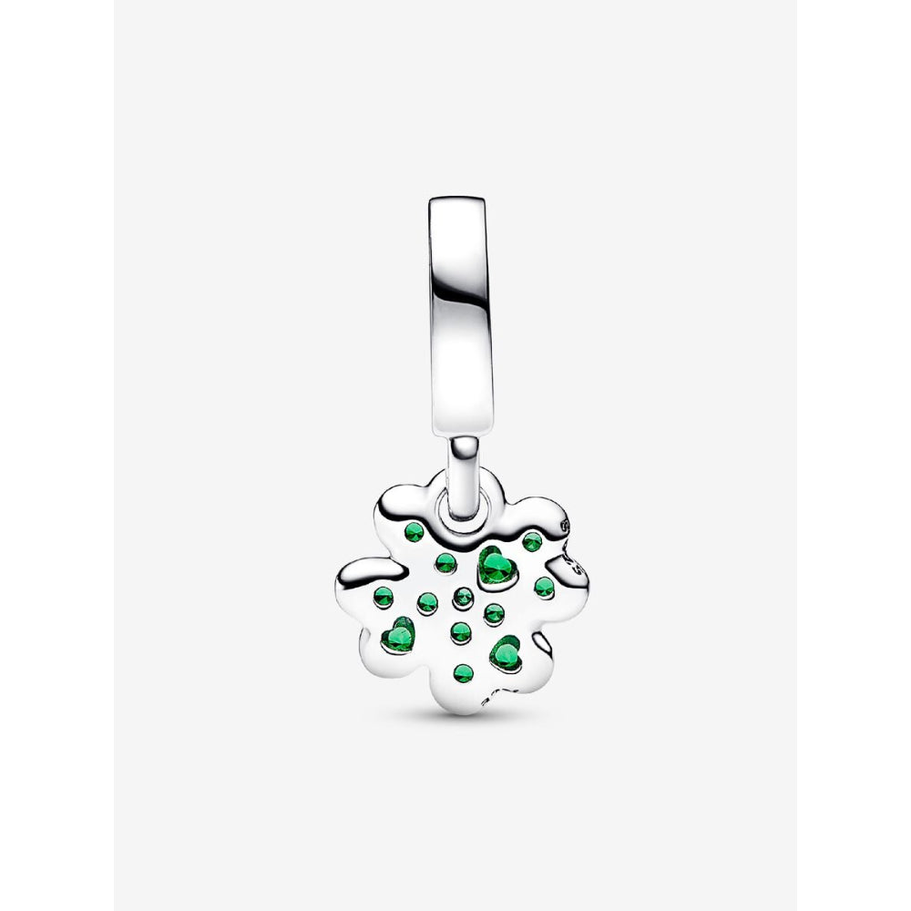 Pandora Sterling Silver Four Leaf Clover Dangle Charm Image 6