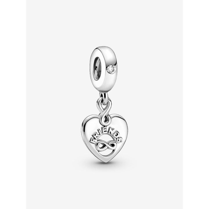 Pandora Sterling Silver Friends Forever Heart Dangle Charm Image 1