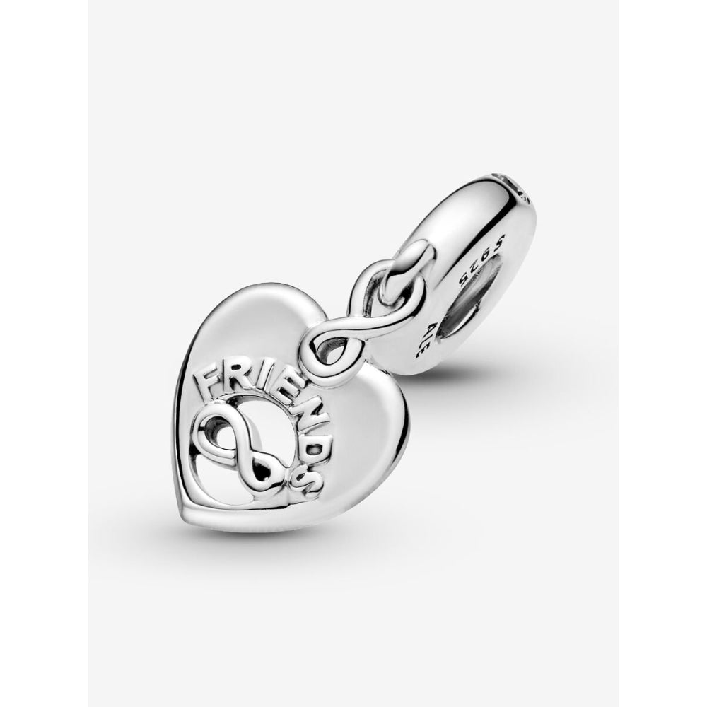 Pandora Sterling Silver Friends Forever Heart Dangle Charm Image 6