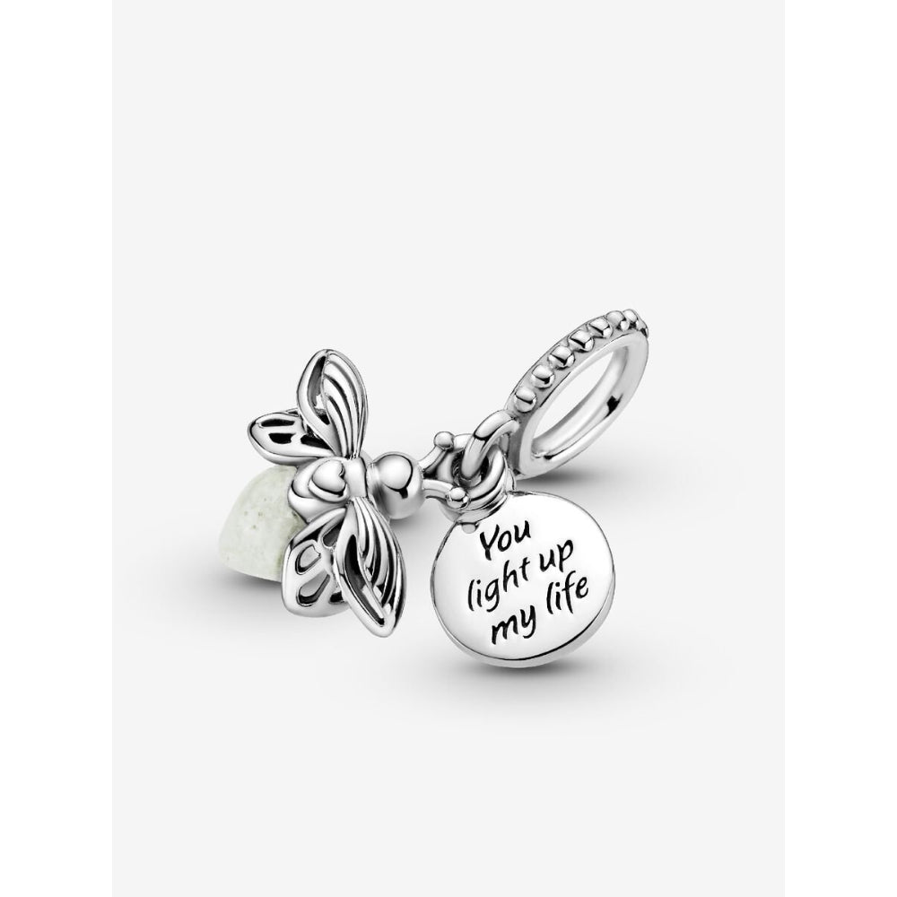 Pandora Sterling Silver Glow - In - The - Dark Firefly Dangle Charm Image 5