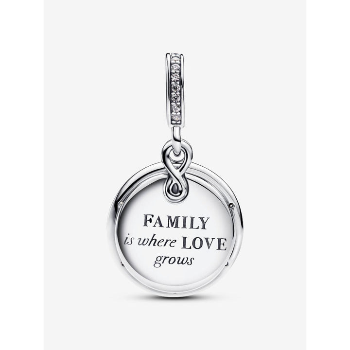 Pandora Sterling Silver Glow - In - The - Dark Infinity Tree Double Dangle Charm Image 5