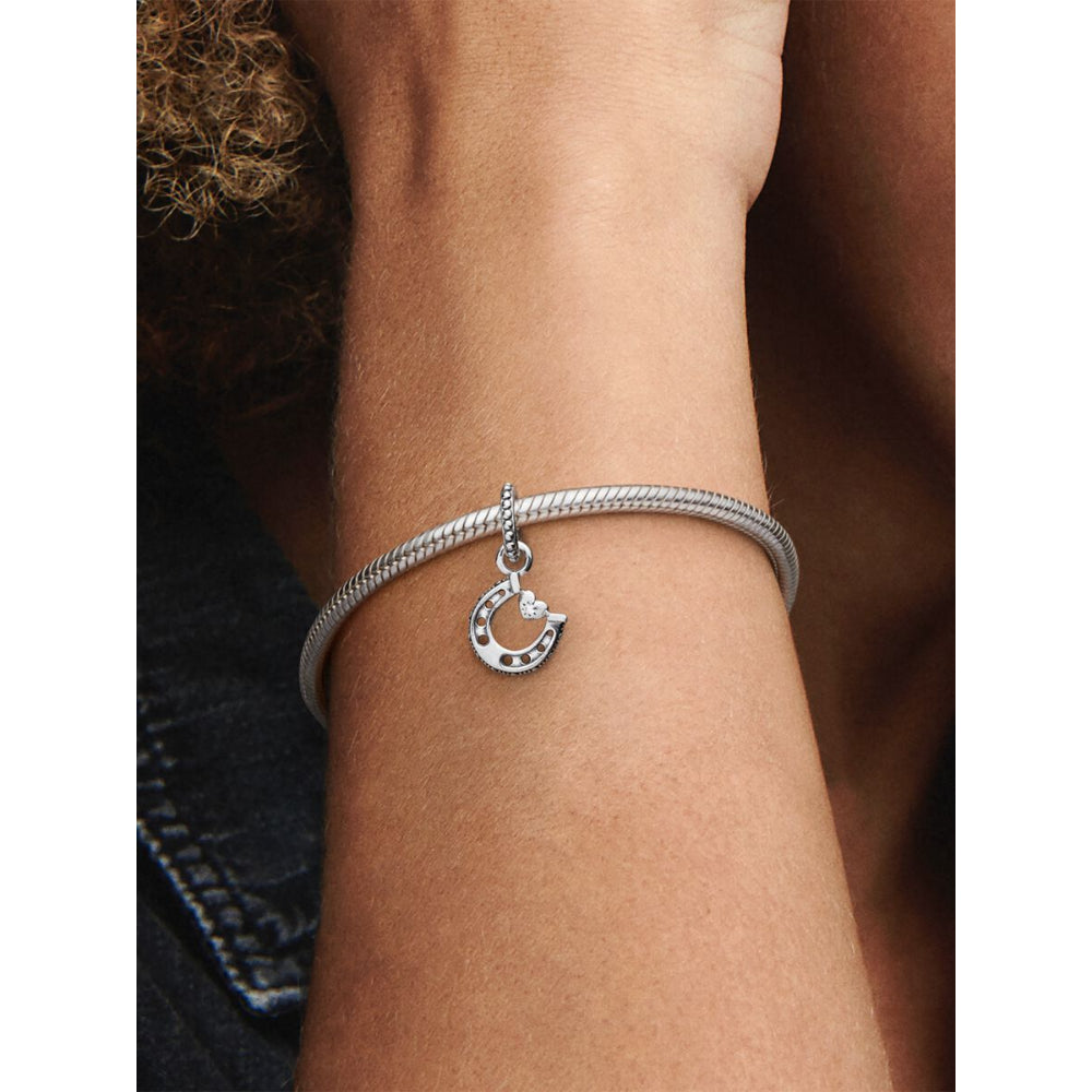 Pandora Sterling Silver Good Luck Horseshoe Dangle Charm Image 2