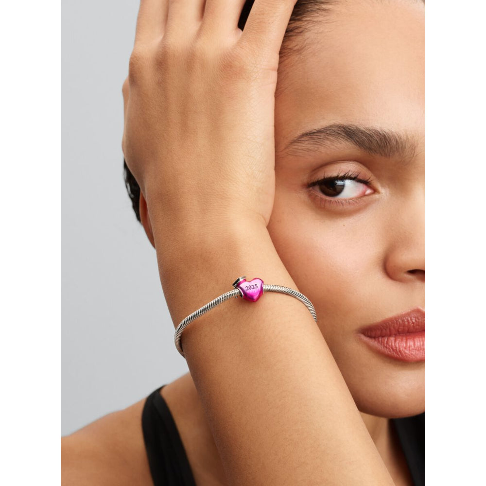 Pandora Sterling Silver Graduation 2025 Heart Charm Image 2