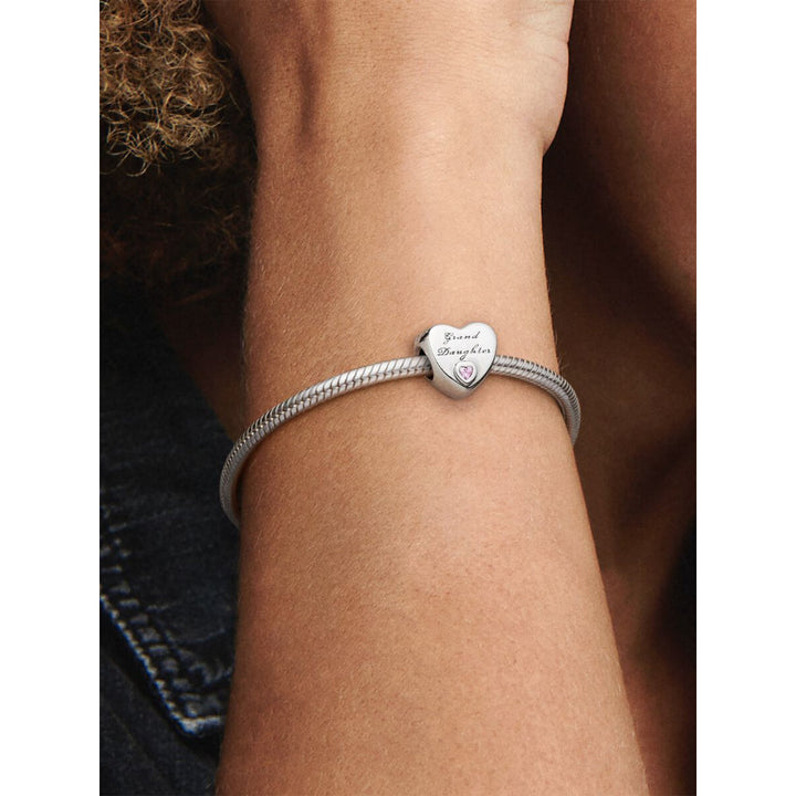 Pandora Sterling Silver Granddaughter Heart Charm Image 2