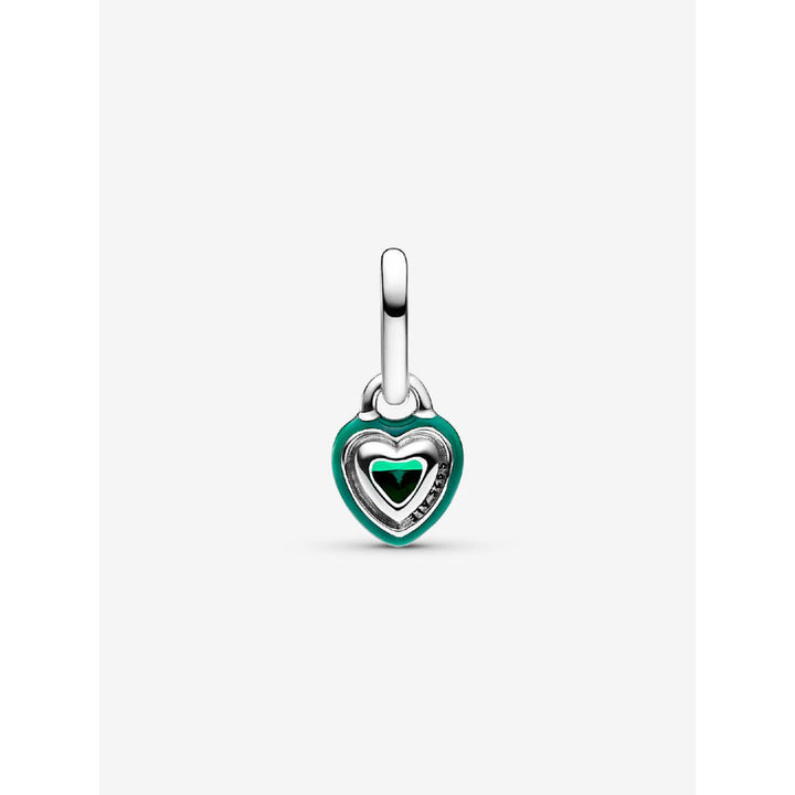 Pandora Sterling Silver Green Chakra Heart Mini Dangle Charm Image 5