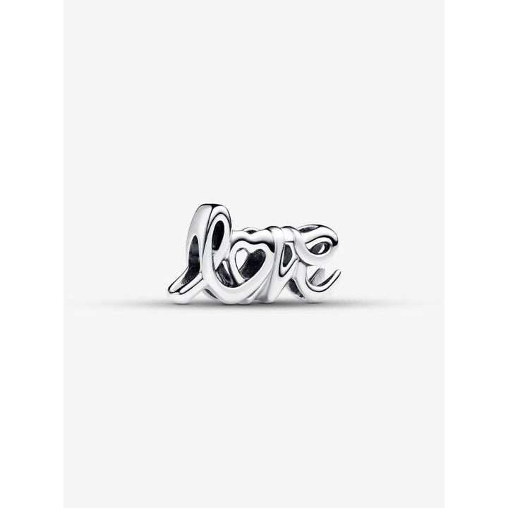 Pandora Sterling Silver Handwritten Love Charm Image 1