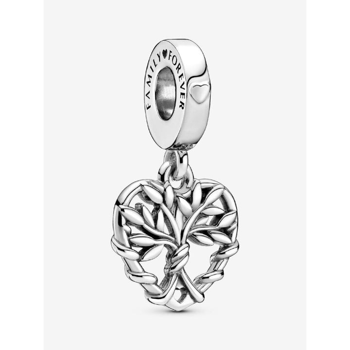 Pandora Sterling Silver Heart Family Tree Dangle Charm Image 1